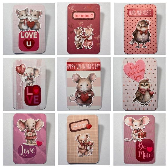 Hand Crafted Other - Bundle of 9 Handmade Valentine’s Day Greeting Cards